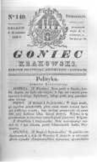 Goniec Krakowski: dziennik polityczny, historyczny i literacki. 1830.10.18 nr140