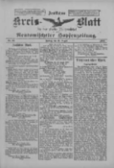 Amtliches Kreis-Blatt f&uuml;r den Kreis Neutomischel: zugleich Neutomischeler Hopfenzeitung 1900.08.10 Nr62