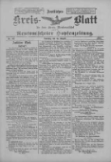 Amtliches Kreis-Blatt f&uuml;r den Kreis Neutomischel: zugleich Neutomischeler Hopfenzeitung 1900.08.14 Nr63