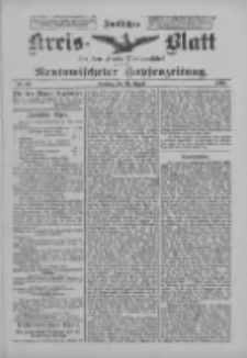 Amtliches Kreis-Blatt f&uuml;r den Kreis Neutomischel: zugleich Neutomischeler Hopfenzeitung 1900.08.21 Nr65