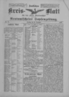 Amtliches Kreis-Blatt für den Kreis Neutomischel: zugleich Neutomischeler Hopfenzeitung 1900.12.14 Nr98