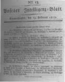 Posener Intelligenz Blatt. 1819.02.13 Nr13