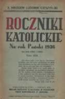 Roczniki Katolickie na Rok Pański 1936 T.13 (za lata 1934 i 1935)