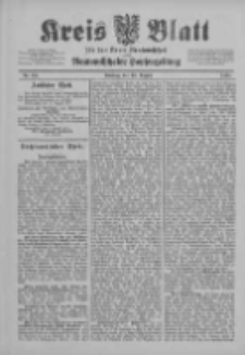 Kreis Blatt f&uuml;r den Kreis Neutomischeler zugleich Hopfenzeitung 1901.08.13 Nr63