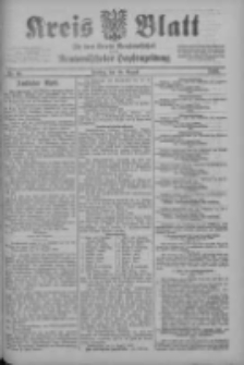 Kreis Blatt f&uuml;r den Kreis Neutomischeler zugleich Hopfenzeitung 1902.08.15 Nr63