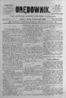Orędownik: pismo poświęcone sprawom politycznym i spółecznym. 1886.04.21 R.16 nr91