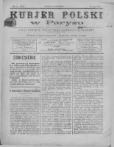 Kurjer Polski w Paryżu: dwutygodnik polityczny-literacki-społeczny: organ patrjotyczny polski. 1886.05.15 R.6 nr58