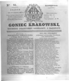 Goniec Krakowski: dziennik polityczny, liberalny i naukowy. 1831.04.11 nr81