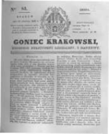 Goniec Krakowski: dziennik polityczny, liberalny i naukowy. 1831.04.13 nr83