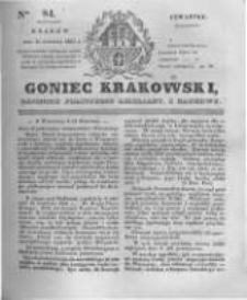 Goniec Krakowski: dziennik polityczny, liberalny i naukowy. 1831.04.14 nr84