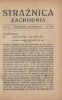 Strażnica Zachodnia: miesięcznik poświęcony sprawom kresów zachodnich 1923 październik/grudzień R.2 T.3 Nr10/12