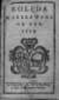 Kolęda Warszawska Na Rok 1773