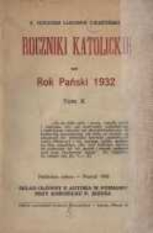 Roczniki Katolickie na Rok Pański 1932 T.10
