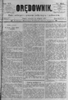 Orędownik: pismo poświęcone sprawom politycznym i spółecznym. 1889.11.14 R.19 nr262