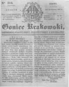 Goniec Krakowski: dziennik polityczny, historyczny i literacki. 1831.09.10 nr214