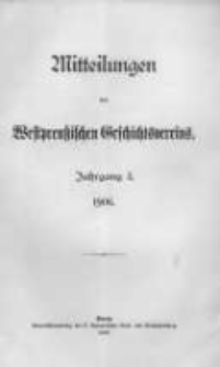 Mitteilungen des Westpreussischen Geschichtsvereins. 1906 Jahrg.5 nr1