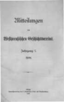 Mitteilungen des Westpreussischen Geschichtsvereins. 1908 Jahrg.7 nr3