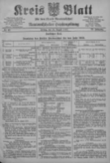 Kreis Blatt f&uuml;r den Kreis Neutomischeler zugleich Hopfenzeitung 1903.08.28 Jg.22 Nr67