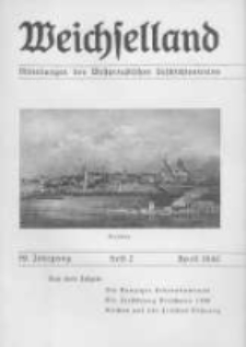 Weichselland. Mitteilungen des Westpreussischen Geschichtsvereins. 1940 Jahrg.39 heft 2