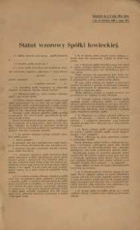 Statut wzorowy Spółki łowieckiej