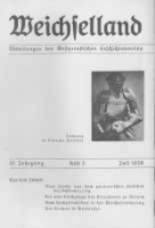 Weichselland. Mitteilungen des Westpreussischen Geschichtsvereins. 1938 Jahrg.37 heft 3