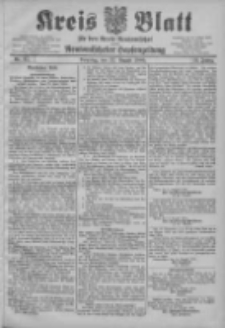 Kreis Blatt f&uuml;r den Kreis Neutomischeler zugleich Hopfenzeitung 1905.08.22 Jg.24 Nr67