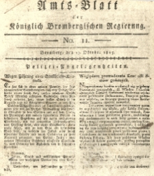 Amts-Blatt der Königlich Brombergischen Regierung. 1815.10.13 No.11