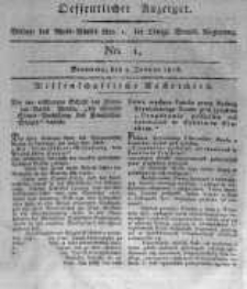 Oeffentlicher Anzeiger. 1816.01.05 No.1
