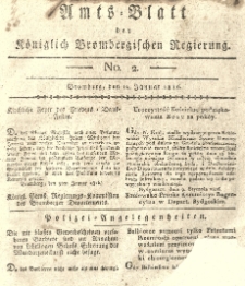 Amts-Blatt der Königlich Brombergischen Regierung. 1816.01.12 No.2