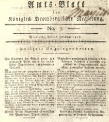 Amts-Blatt der Königlich Brombergischen Regierung. 1816.02.16 No.7