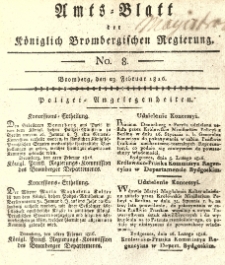 Amts-Blatt der Königlich Brombergischen Regierung. 1816.02.23 No.8