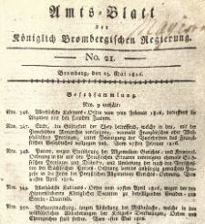 Amts-Blatt der Königlich Brombergischen Regierung. 1816.05.24 No.21
