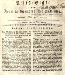 Amts-Blatt der Königlich Brombergischen Regierung. 1816.06.14 No.24