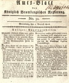 Amts-Blatt der Königlich Brombergischen Regierung. 1816.08.09 No.32