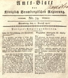 Amts-Blatt der Königlich Brombergischen Regierung. 1816.08.23 No.34