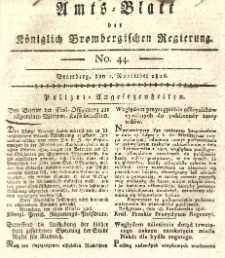 Amts-Blatt der Königlich Brombergischen Regierung. 1816.11.01 No.44