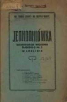 Jednodni&oacute;wka wojskowego więzienia śledczego Nr 2 w Lublinie