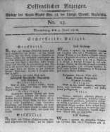 Oeffentlicher Anzeiger. 1816.06.07 No.23