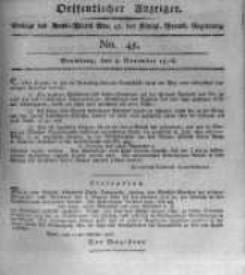Oeffentlicher Anzeiger. 1816.11.08 No.45