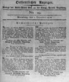 Oeffentlicher Anzeiger. 1816.12.06 No.49