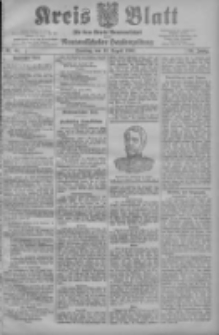 Kreis Blatt f&uuml;r den Kreis Neutomischeler zugleich Hopfenzeitung 1907.08.13 Jg.26 Nr65