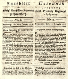 Amtsblatt der Königlichen Preussischen Regierung zu Bromberg. 1817.01.10 No.2
