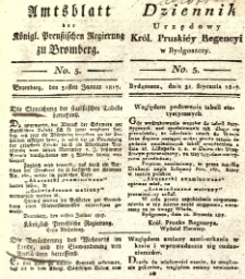 Amtsblatt der Königlichen Preussischen Regierung zu Bromberg. 1817.01.31 No.5