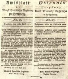 Amtsblatt der Königlichen Preussischen Regierung zu Bromberg. 1817.04.25 No.17