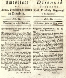 Amtsblatt der Königlichen Preussischen Regierung zu Bromberg. 1817.05.23 No.21