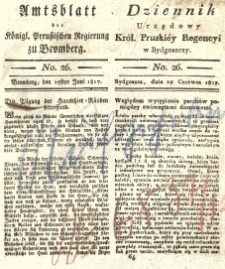 Amtsblatt der Königlichen Preussischen Regierung zu Bromberg. 1817.06.27 No.26