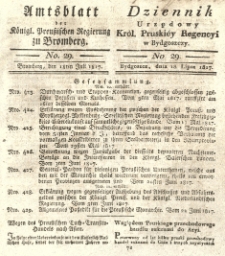 Amtsblatt der Königlichen Preussischen Regierung zu Bromberg. 1817.07.18 No.29