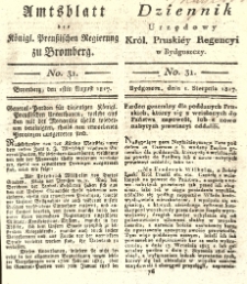 Amtsblatt der Königlichen Preussischen Regierung zu Bromberg. 1817.08.01 No.31
