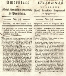 Amtsblatt der Königlichen Preussischen Regierung zu Bromberg. 1817.08.22 No.34