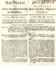 Amtsblatt der Königlichen Preussischen Regierung zu Bromberg. 1817.08.29 No.35